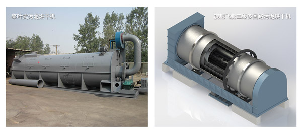 槳葉式污泥烘干機與真節能三筒污泥烘干機